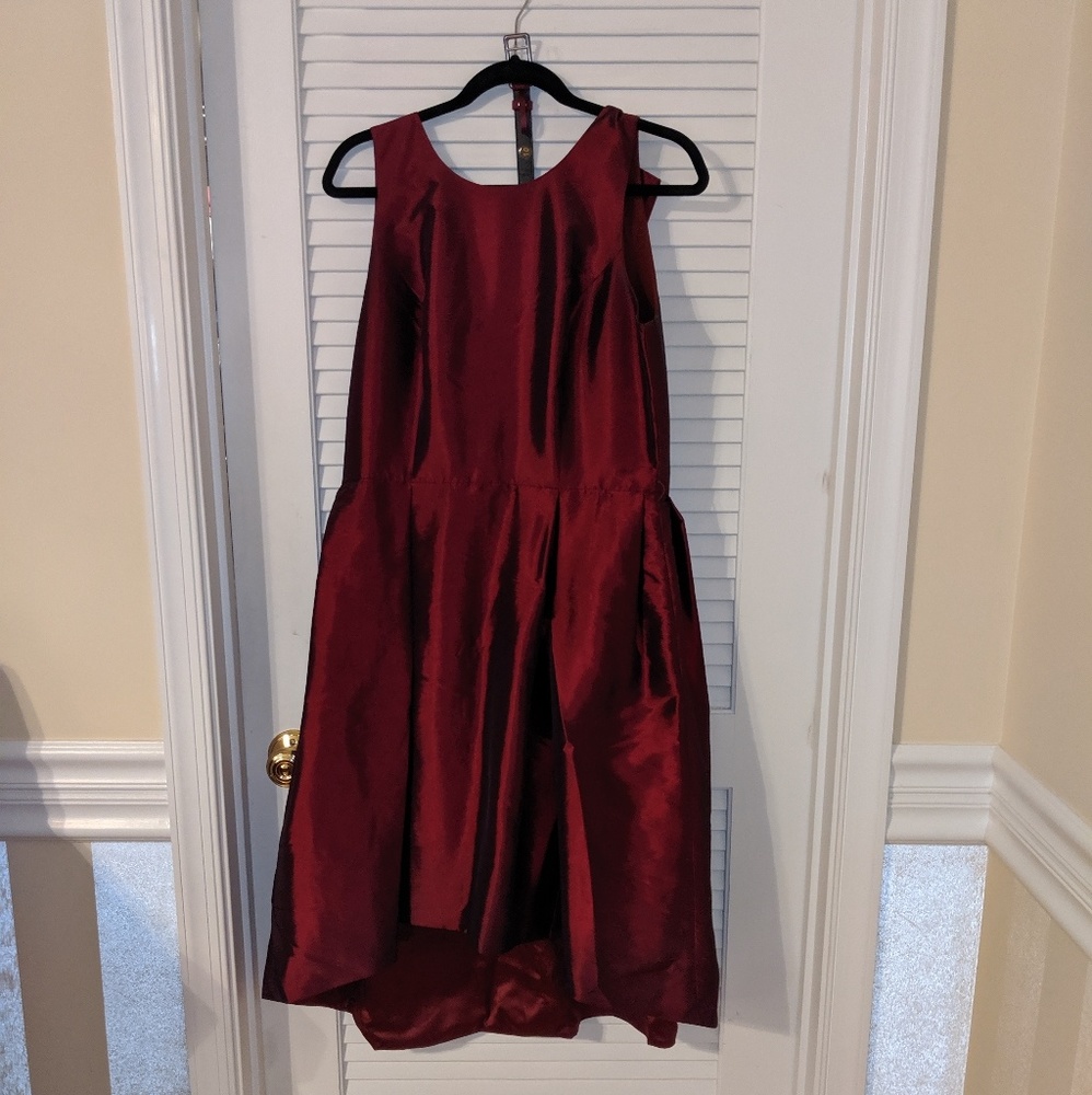 White House Black Market satin high low dress